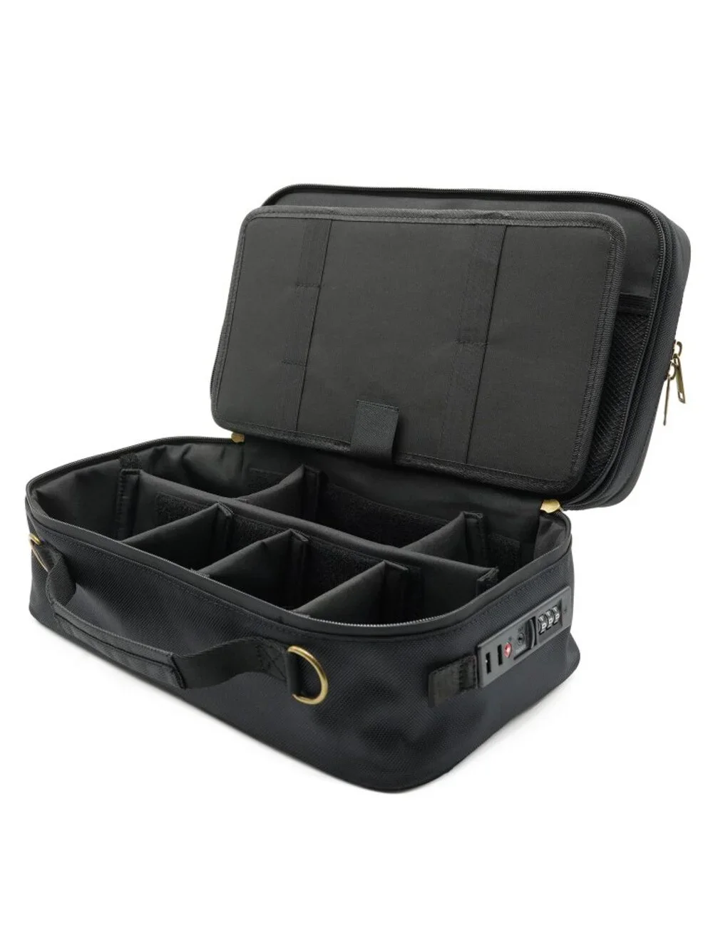 Stash Box Black Storage Case Large  with TSA Combination Lock Smell Proof